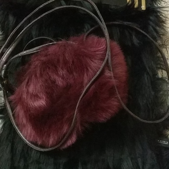 Free People Bag Crossbody Faux Fur Cleo Handbag - Picture 8 of 8